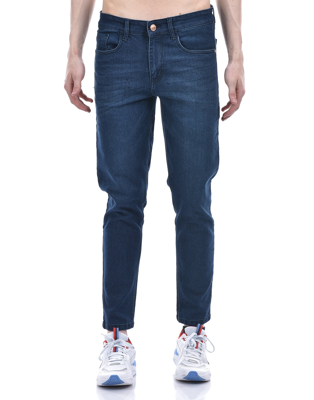Numero Uno Men Solid Dark Blue Jeans